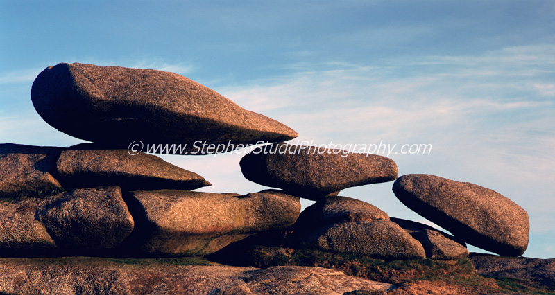 Balanced weathered stones Bodmin moor